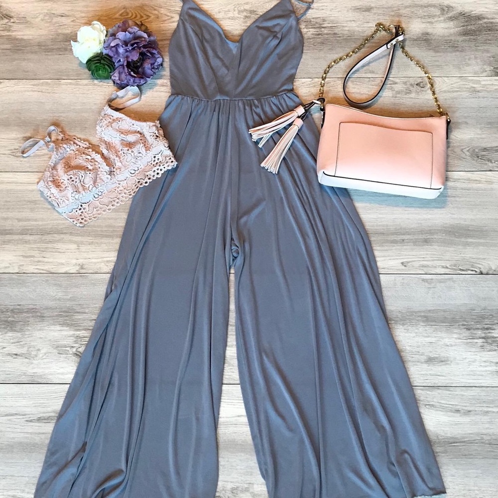 Periwinkle Midi Jumpsuit and Bralette